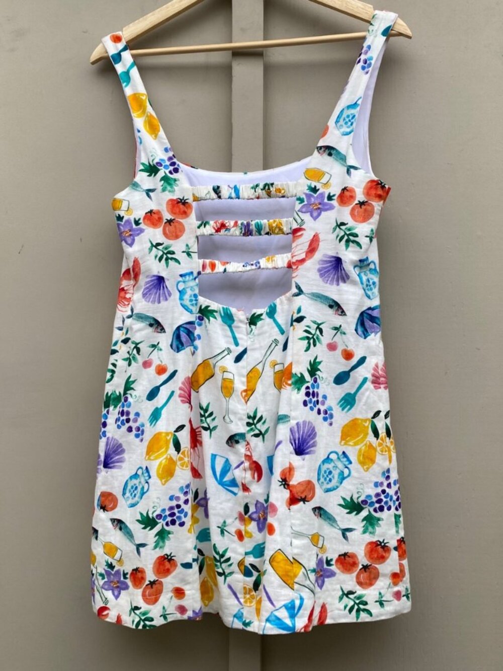 Show Me Your Mumu Steph Mini Dress Italian Picnic Linen - Picture 5 of 8